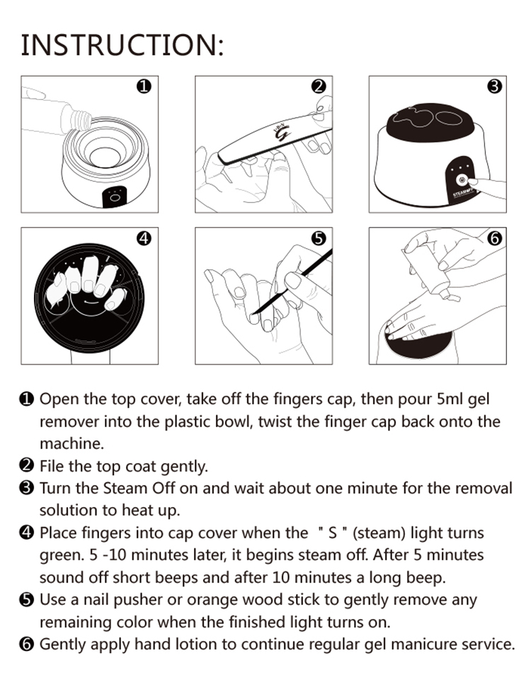 nail soak off machine usage